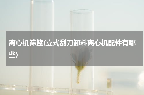 离心机筛篮(立式刮刀卸料离心机配件有哪些)