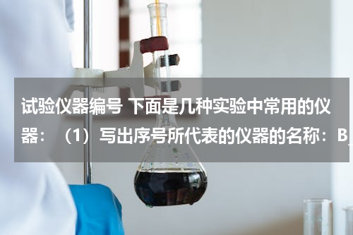 试验仪器编号 下面是几种实验中常用的仪器：（1）写出序号所代表的仪器的名称：B______；C______；D______实验室要配制