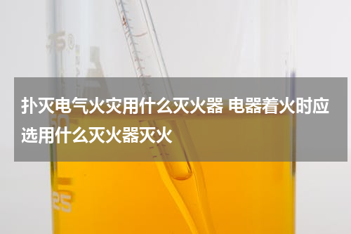 扑灭电气火灾用什么灭火器 电器着火时应选用什么灭火器灭火