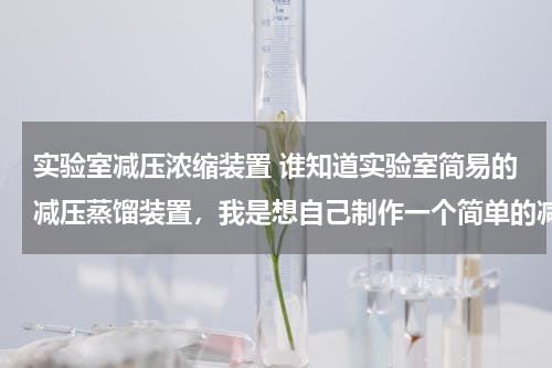 实验室减压浓缩装置 谁知道实验室简易的减压蒸馏装置，我是想自己制作一个简单的减压装置，一般就行，求高手回答！