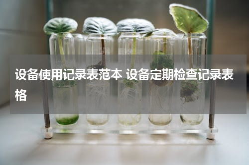 设备使用记录表范本 设备定期检查记录表格