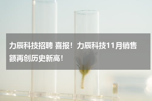 力辰科技招聘 喜报！力辰科技11月销售额再创历史新高！