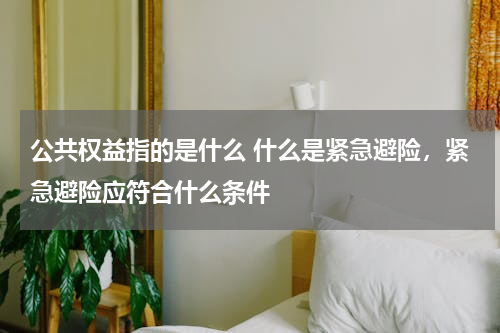 公共权益指的是什么 什么是紧急避险，紧急避险应符合什么条件