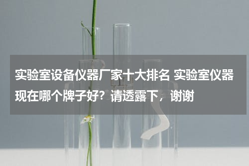 实验室设备仪器厂家十大排名 实验室仪器现在哪个牌子好？请透露下，谢谢