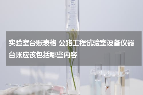 实验室台账表格 公路工程试验室设备仪器台账应该包括哪些内容